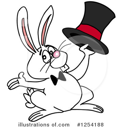 Royalty-Free (RF) Rabbit Clipart Illustration by LaffToon - Stock Sample #1254188