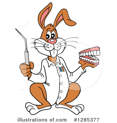 Royalty-Free (RF) Rabbit Clipart Illustration by LaffToon - Stock Sample #1285377