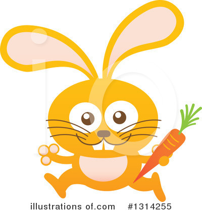 Royalty-Free (RF) Rabbit Clipart Illustration by Zooco - Stock Sample #1314255