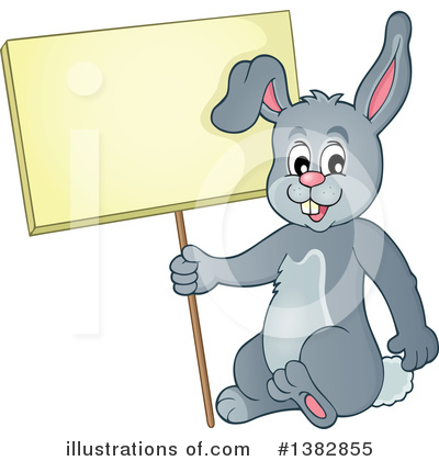 Royalty-Free (RF) Rabbit Clipart Illustration by visekart - Stock Sample #1382855