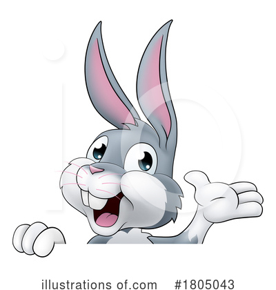 Easter Bunny Clipart #1805043 by AtStockIllustration