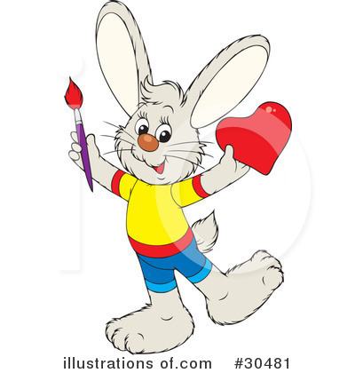 Royalty-Free (RF) Rabbit Clipart Illustration by Alex Bannykh - Stock Sample #30481