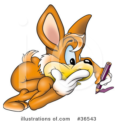 Royalty-Free (RF) Rabbit Clipart Illustration by dero - Stock Sample #36543