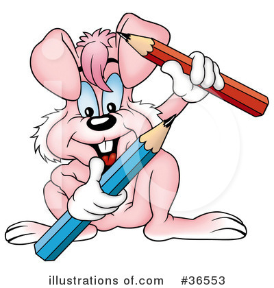 Royalty-Free (RF) Rabbit Clipart Illustration by dero - Stock Sample #36553