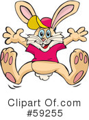 Rabbit Clipart #59255 by Dennis Holmes Designs