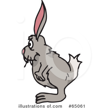 Royalty-Free (RF) Rabbit Clipart Illustration by Dennis Holmes Designs - Stock Sample #65061