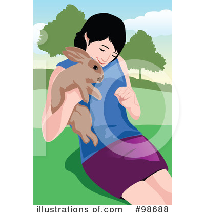 Royalty-Free (RF) Rabbit Clipart Illustration by mayawizard101 - Stock Sample #98688