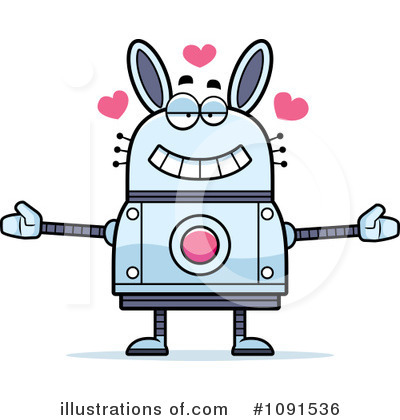 Royalty-Free (RF) Rabbit Robot Clipart Illustration by Cory Thoman - Stock Sample #1091536