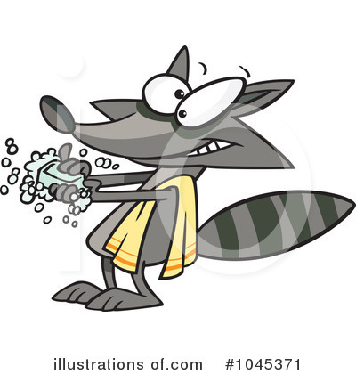 Royalty-Free (RF) Raccoon Clipart Illustration by toonaday - Stock Sample #1045371