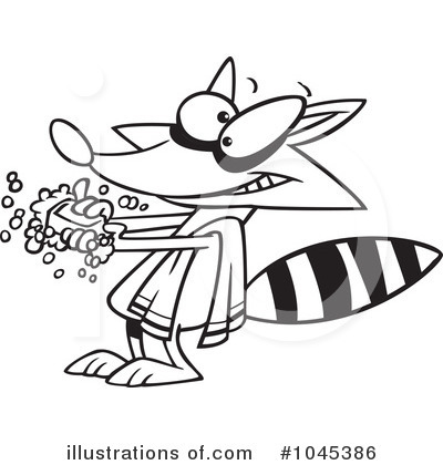 Royalty-Free (RF) Raccoon Clipart Illustration by toonaday - Stock Sample #1045386