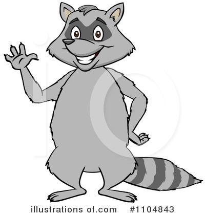 Royalty-Free (RF) Raccoon Clipart Illustration by Cartoon Solutions - Stock Sample #1104843