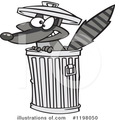 Royalty-Free (RF) Raccoon Clipart Illustration by toonaday - Stock Sample #1198050