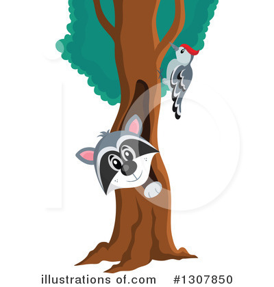 Royalty-Free (RF) Raccoon Clipart Illustration by visekart - Stock Sample #1307850