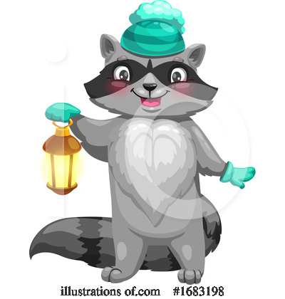 Raccoon Clipart #1683198 by Vector Tradition SM