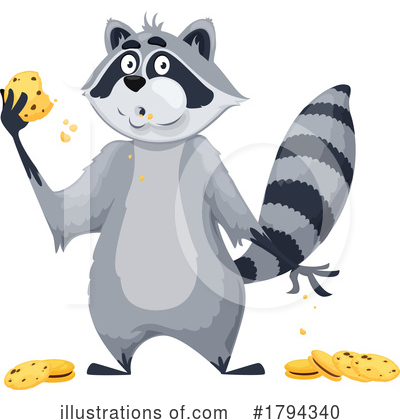 Raccoon Clipart #1794340 by Vector Tradition SM