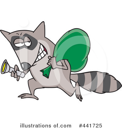 Raccoon Clipart #441725 by toonaday