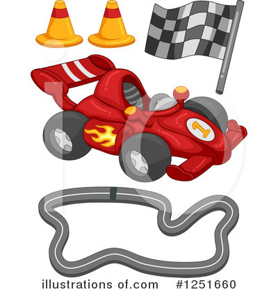 Royalty-Free (RF) Race Car Clipart Illustration by BNP Design Studio - Stock Sample #1251660
