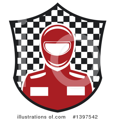 Race Car Driver Clipart #1397542 by Vector Tradition SM