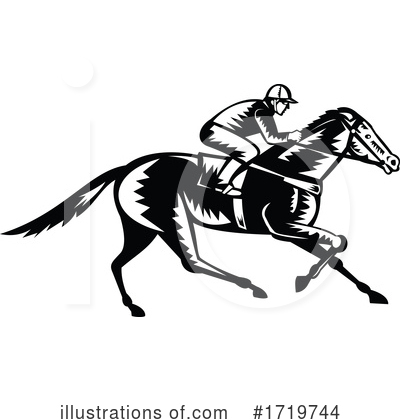 Horse Races Clipart #1719744 by patrimonio
