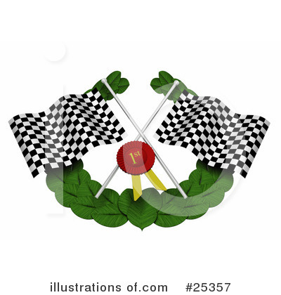 Royalty-Free (RF) Racing Flags Clipart Illustration by KJ Pargeter - Stock Sample #25357