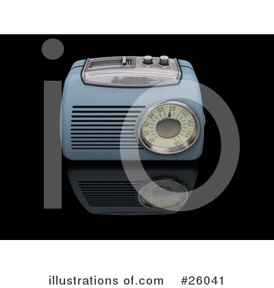 Royalty-Free (RF) Radio Clipart Illustration by KJ Pargeter - Stock Sample #26041