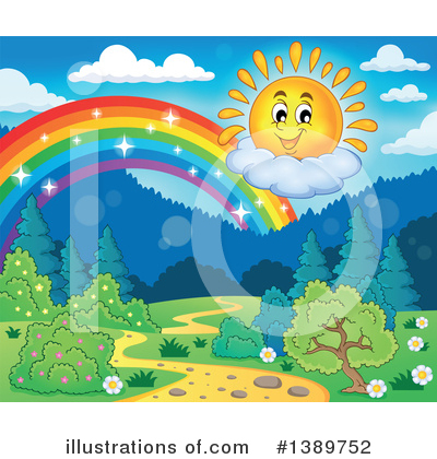 Royalty-Free (RF) Rainbow Clipart Illustration by visekart - Stock Sample #1389752
