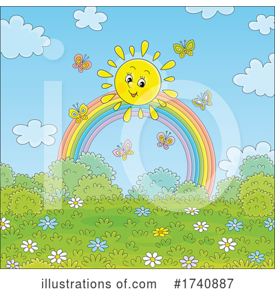 Royalty-Free (RF) Rainbow Clipart Illustration by Alex Bannykh - Stock Sample #1740887