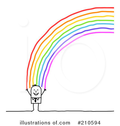 Royalty-Free (RF) Rainbow Clipart Illustration by NL shop - Stock Sample #210594
