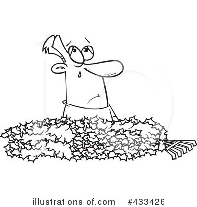 Royalty-Free (RF) Raking Leaves Clipart Illustration by toonaday - Stock Sample #433426
