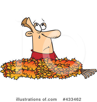 Royalty-Free (RF) Raking Leaves Clipart Illustration by toonaday - Stock Sample #433462