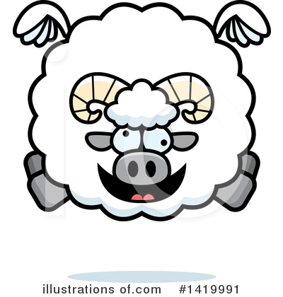 Sheep Clipart #1419991 by Cory Thoman