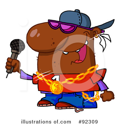 Royalty-Free (RF) Rapper Clipart Illustration by Hit Toon - Stock Sample #92309