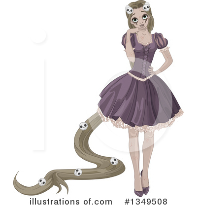 Royalty-Free (RF) Rapunzel Clipart Illustration by Pushkin - Stock Sample #1349508