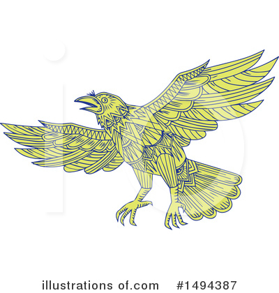 Royalty-Free (RF) Raven Clipart Illustration by patrimonio - Stock Sample #1494387