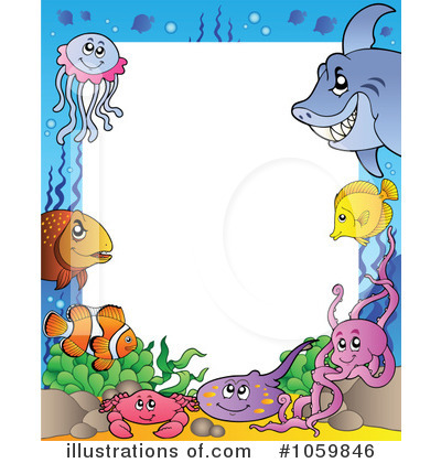 Royalty-Free (RF) Ray Fish Clipart Illustration by visekart - Stock Sample #1059846