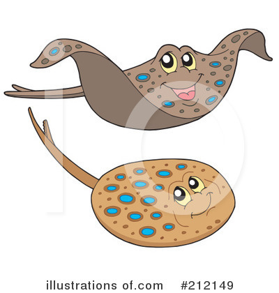 Royalty-Free (RF) Ray Fish Clipart Illustration by visekart - Stock Sample #212149