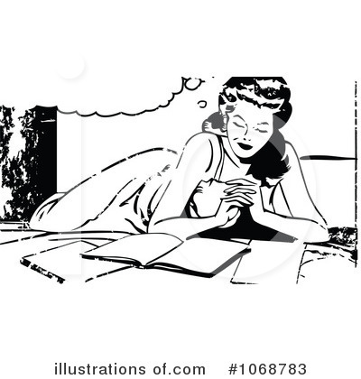 Royalty-Free (RF) Reading Clipart Illustration by brushingup - Stock Sample #1068783