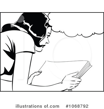 Royalty-Free (RF) Reading Clipart Illustration by brushingup - Stock Sample #1068792