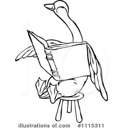 Duck Clipart #1115311 by Prawny Vintage