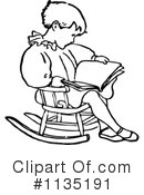 Reading Clipart #1135191 by Prawny Vintage