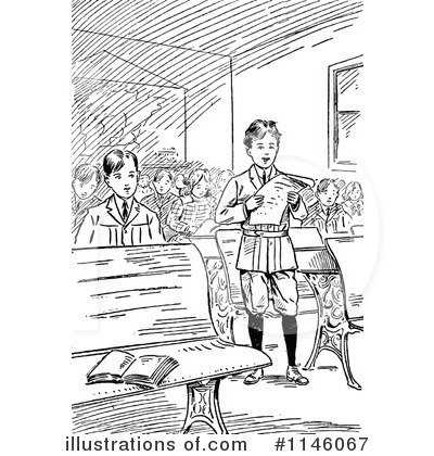 Royalty-Free (RF) Reading Clipart Illustration by Prawny Vintage - Stock Sample #1146067