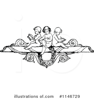 Royalty-Free (RF) Reading Clipart Illustration by Prawny Vintage - Stock Sample #1146729