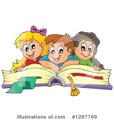 Royalty-Free (RF) Reading Clipart Illustration by visekart - Stock Sample #1207769