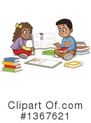 Reading Clipart #1367621 by Clip Art Mascots
