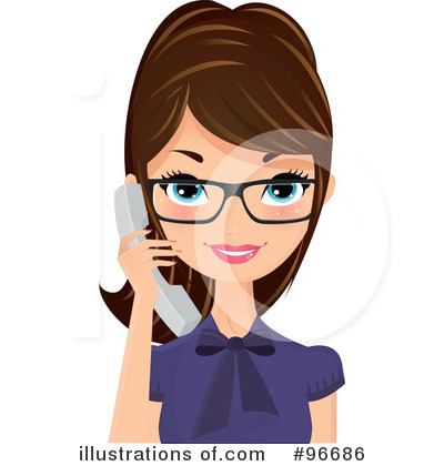 Royalty-Free (RF) Receptionist Clipart Illustration by Melisende Vector - Stock Sample #96686