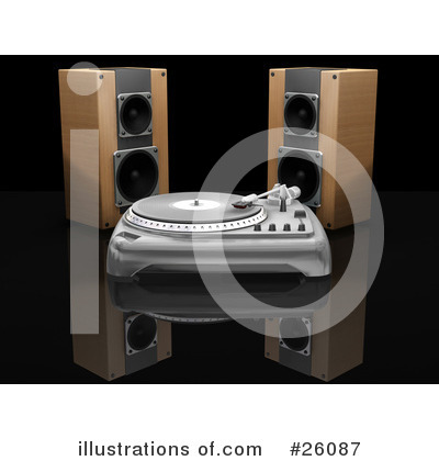 Royalty-Free (RF) Record Player Clipart Illustration by KJ Pargeter - Stock Sample #26087