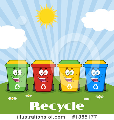 Royalty-Free (RF) Recycle Bin Clipart Illustration by Hit Toon - Stock Sample #1385177
