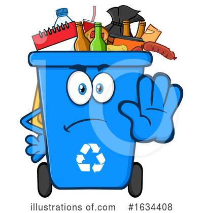 Royalty-Free (RF) Recycle Bin Clipart Illustration by Hit Toon - Stock Sample #1634408