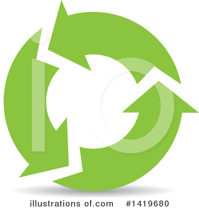 Recycle Arrows Clipart #1419680 by cidepix
