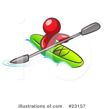 Kayaker Clipart #23157 by Leo Blanchette